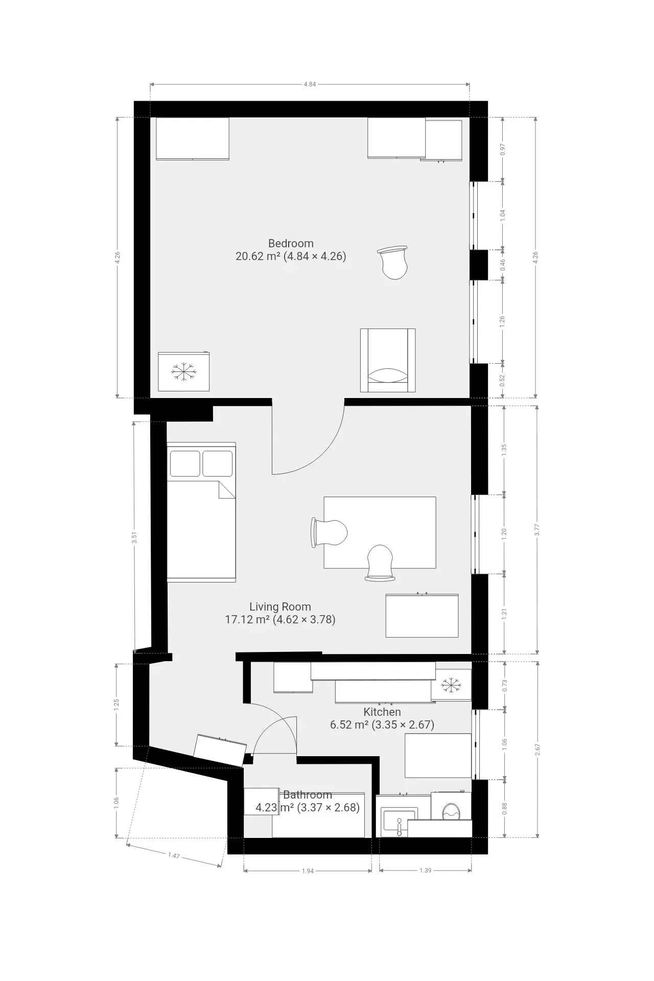 2 pokojowe mieszkanie Centrum do Remontu Okazja 12