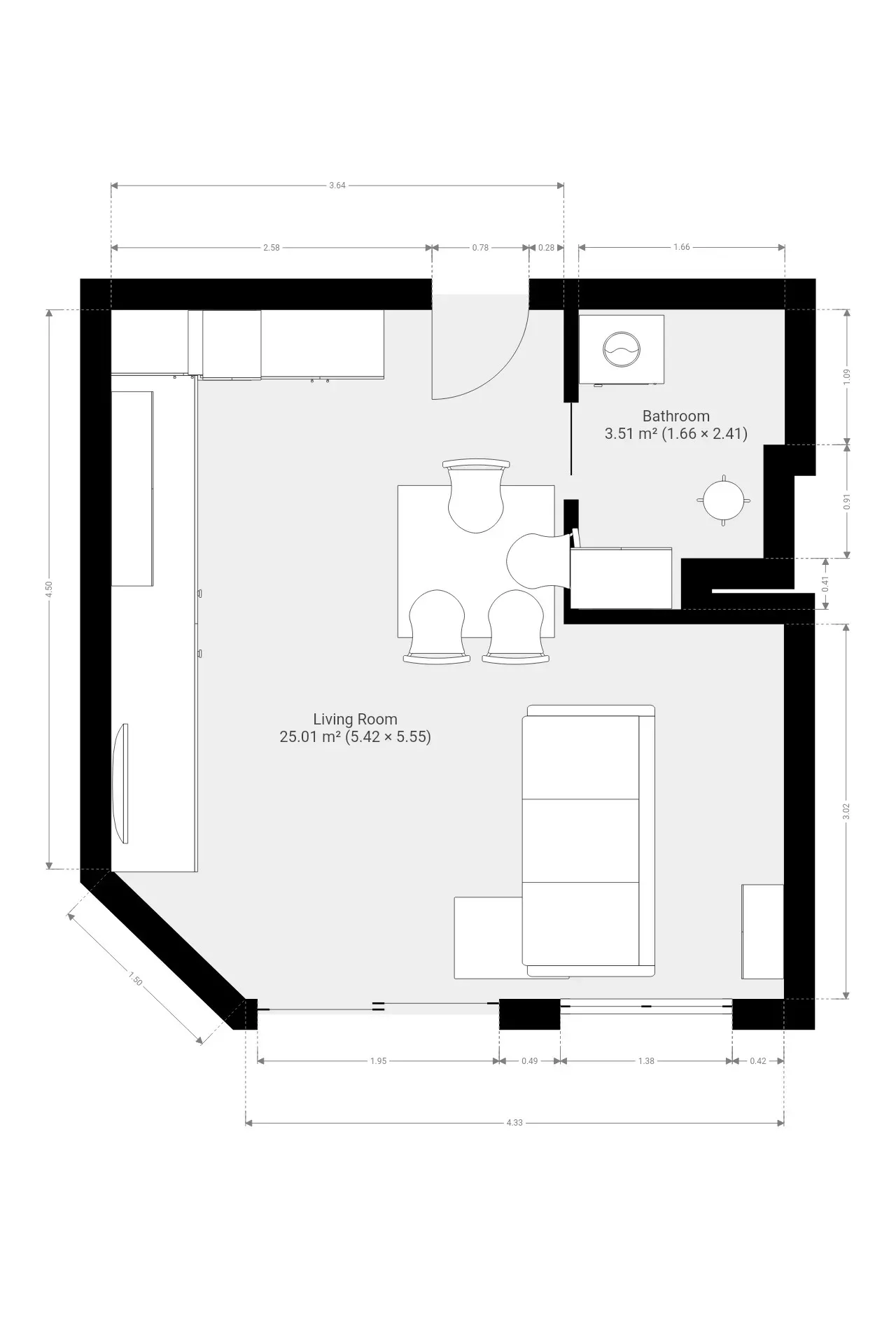 Tysiąclecia  Kawalerka  taras pełne wyposażenie 20